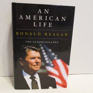 Ronald Reagan American Life Medium Black White Autobiography Reading Book